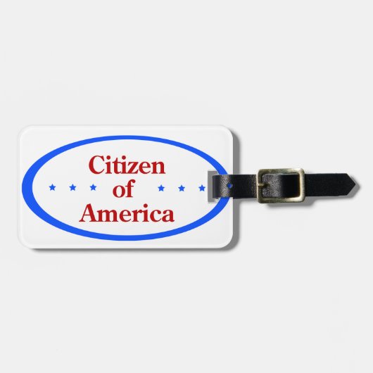Citizen of America Gepäckanhänger (Vorderseite horizontal)