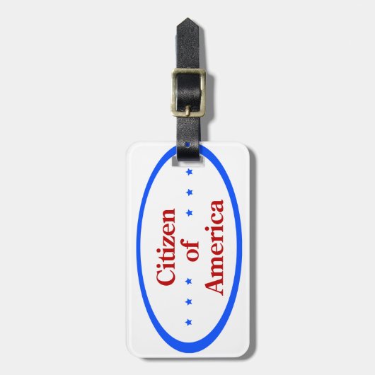 Citizen of America  Gepäckanhänger (Vorderseite vertikal)