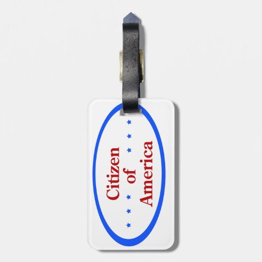 Citizen of America Gepäckanhänger (Rückseite vertikal)