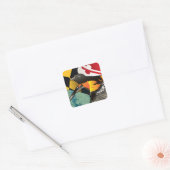 Citizen Oriole, Marylands Staat Bird Quadratischer Aufkleber (Umschlag)