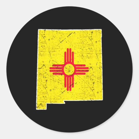 Citizen Proud America State Us Distressed Map New Runder Aufkleber (Vorderseite)