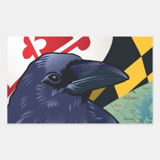 Citizen Raven, Maryland's Nevermore Rechteckiger Aufkleber (Vorderseite)