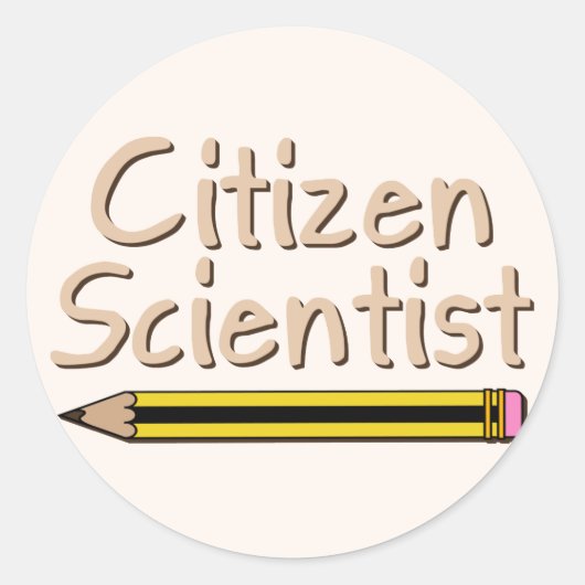 Citizen Scientist (Stift) Runder Aufkleber (Vorderseite)