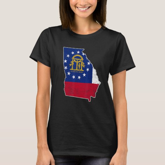 Citizen Stolud America Staat Uns gestörte Kartenan T-Shirt (Vorderseite)