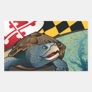 Citizen Terrapin, Maryland-Schildkröte Rechteckiger Aufkleber