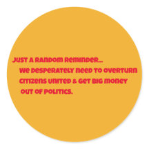 Citizens United Round Sticker