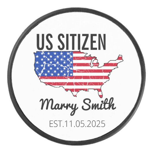 Citizenship Day American  – Proud to Be an America Eishockey Puck (Vorderseite)