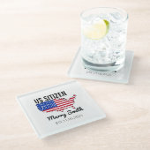 Citizenship Day American  – Proud to Be an America Glasuntersetzer (Schrägansicht)