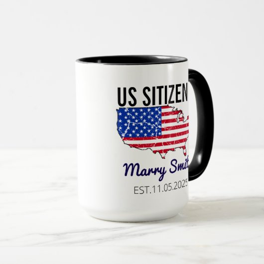 Citizenship Day American  – Proud to Be an America Tasse (VorderseiteRechts)