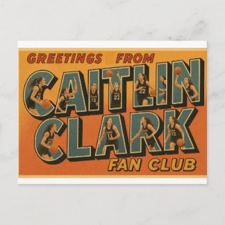 Citlin Clark Fan Club Vintage-Style Postcard Postkarte