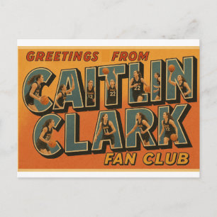 Citlin Clark Fanclub Postkarte im Vintage-Stil