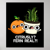 Citrely Fern Real Funny Citrus Pflanze Puff Dark B Poster (Vorne)