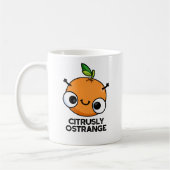 Citrely Ostrange Funny Strange Orange Pub Kaffeetasse (Links)