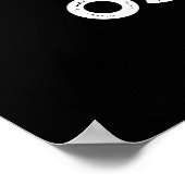 Citrely Ostrange Funny Strange Orange Pun Dark BG Poster (Ecke)