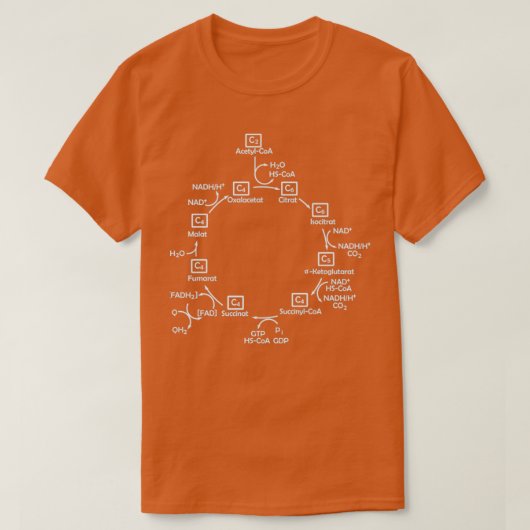 Citric Acid Cycle Biochemistry Biochemical Biology T-Shirt (Design vorne)