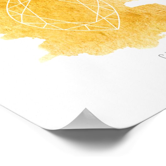 Citrine Birthstone November Poster (Ecke)