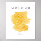 Citrine Birthstone November Poster (Vorne)