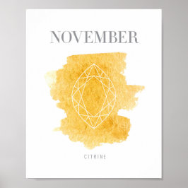 Citrine Birthstone November Poster