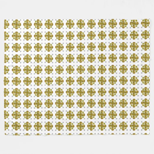Citrine Clover Fleecedecke (Vorderseite (Horizontal))