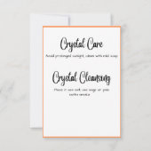 Citrine Crystal Meaning Card Einladung (Rückseite)