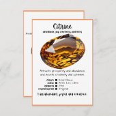 Citrine Crystal Meaning Card Einladung (Vorne/Hinten)