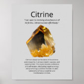 Citrine Crystal Meaning Poster (Vorne)