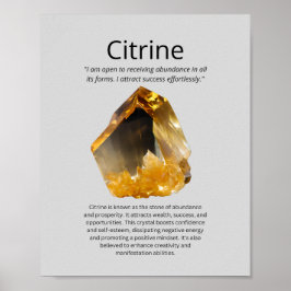 Citrine Crystal Meaning Poster