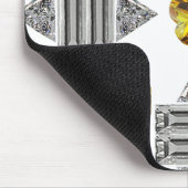 Citrine Diamond Gemstone Art, gelb Mousepad (Ecke)