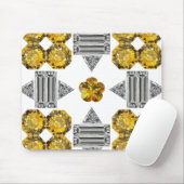 Citrine Diamond Gemstone Art, gelb Mousepad (Mit Mouse)