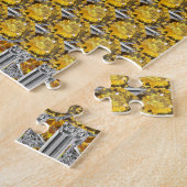 Citrine Diamond Gemstone Art, gelb Puzzle (Seite)