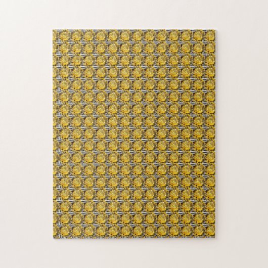 Citrine Diamond Gemstone Art, gelb Puzzle (Vertikal)