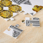 Citrine Diamond Gemstone Art, gelb Puzzle (Seite)