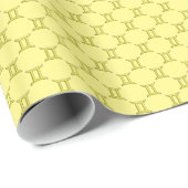 Citrine Gemini Symbol Wrapping Paper Geschenkpapier (Rolleneckpunkt)