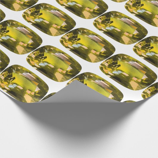 Citrine Gemstone Gelb Geschenkpapier (Ecke)