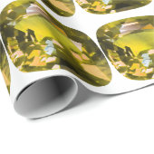 Citrine Gemstone Gelb Geschenkpapier (Rolleneckpunkt)