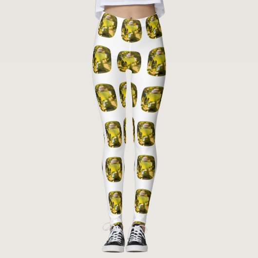 Citrine Gemstone Gelb Leggings (Vorderseite)