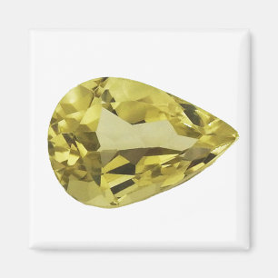 Citrine Gemstone Gelb Magnet