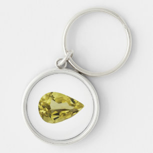 Citrine Gemstone Gelb Schlüsselanhänger