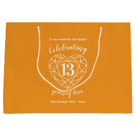 Citrine Jubiläum 13 Jahre personalisiert Große Geschenktüte