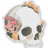 Citrine & Mushrom Skull Aufkleber (Vorderseite)