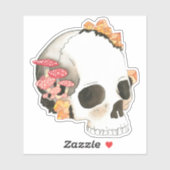 Citrine & Mushrom Skull Aufkleber (Blatt)