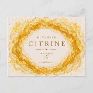 Citrine November-Geburtsstein Postkarte