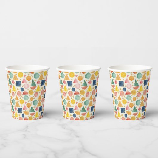 Citrine-Prismen-Mosaik Pappbecher (Multi)