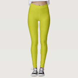 Citrine Solid Schlicht Color Leggings