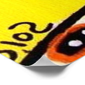 Citrine Sugar Skull Mexican Lady Poster (Ecke)