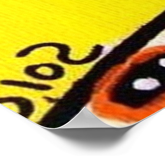 Citrine Sugar Skull Mexican Lady Poster (Ecke)