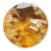 Citrine Yellow Gem Muster Keramikknauf (Vorderseite)
