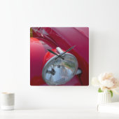 Citroë 2CV, Vintages französisches Auto. Quadratische Wanduhr (Zuhause)