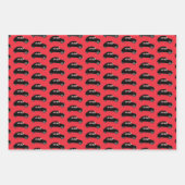 Citroen 2 CV Blue White Red Geschenkpapier Set (Vorderseite 3)