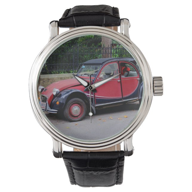 Citroen 2 CV Charleston Armbanduhr (Vorderseite)